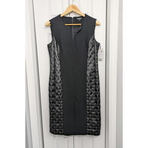 WORTH NWT Women's Size 10 Black Sleeveless Pencil Dress Midi